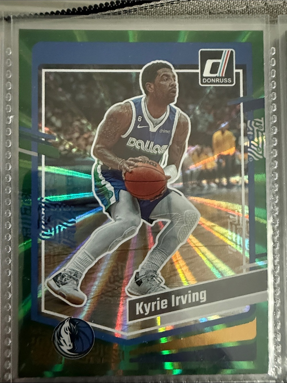 Kyrie Irving Russ Holographic Basketball Trading Card - Green